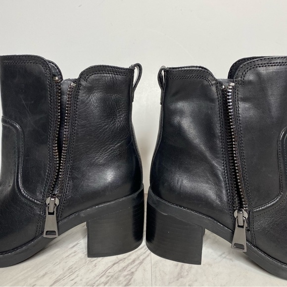 New! Naturalizer Emmy Black Leather Square Toe Bootie 8M - Picture 8 of 15